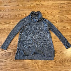 Funnel neck tunic sweater